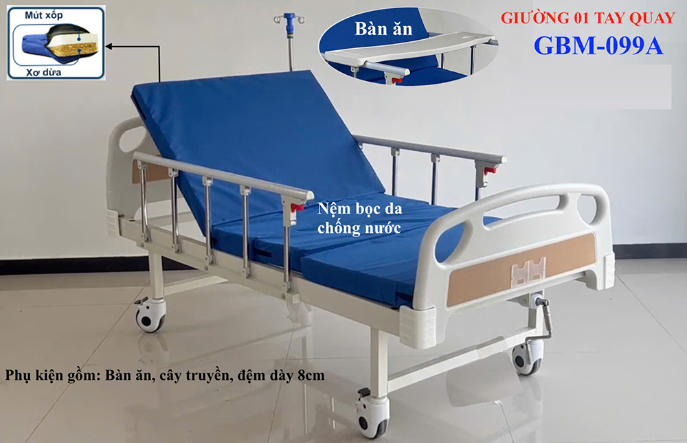 Giường bệnh nhân 1 tay quay GBM-099A