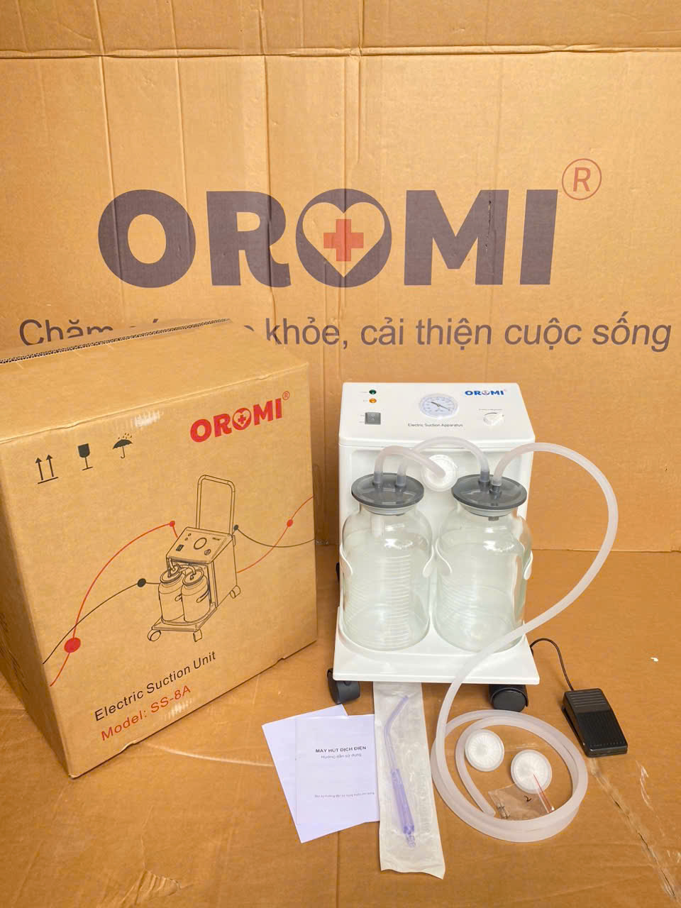 Máy Hút Dịch 2 Bình Oromi SS-8A