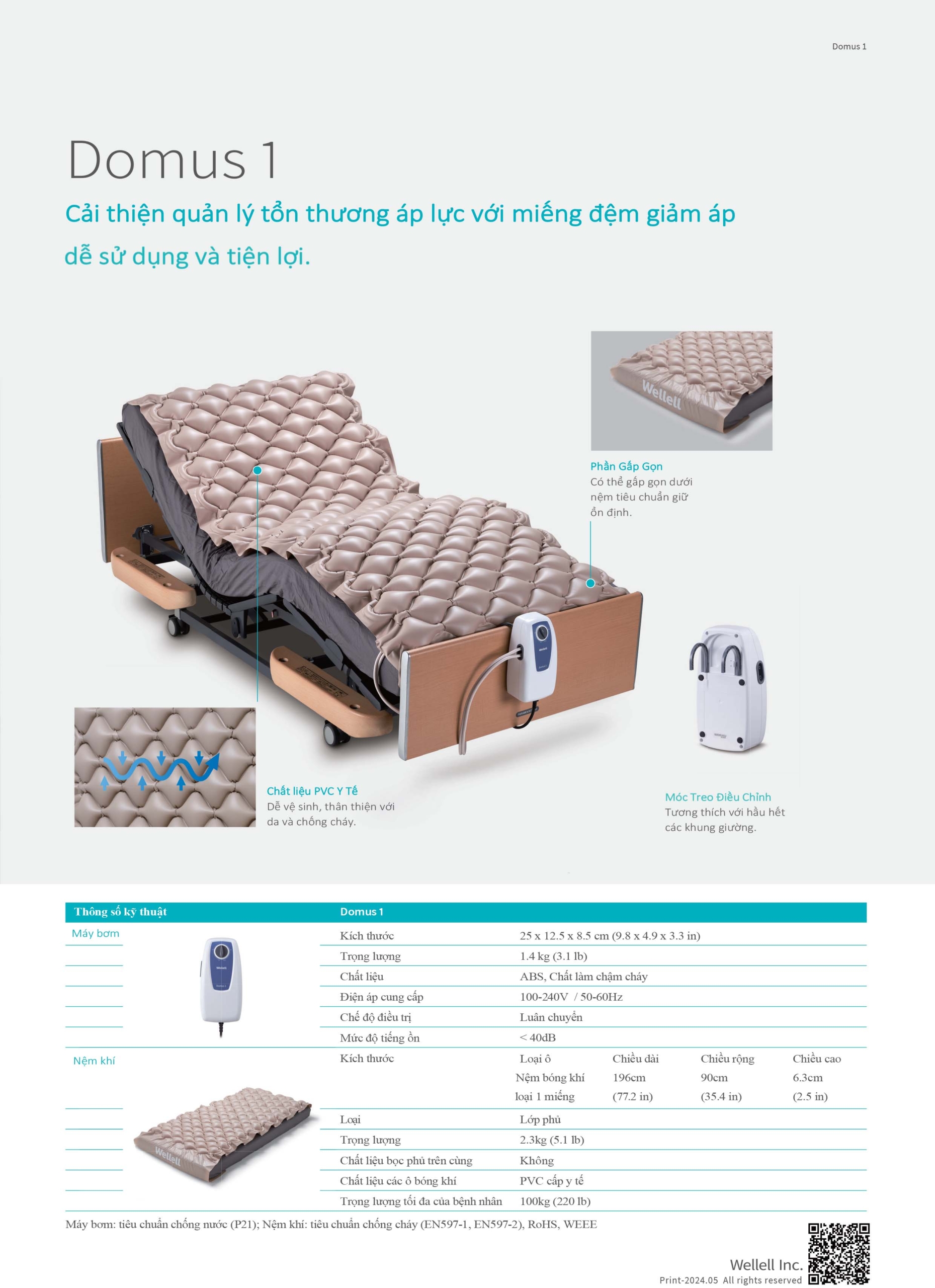 Nệm chống loét Wellell Domus 1