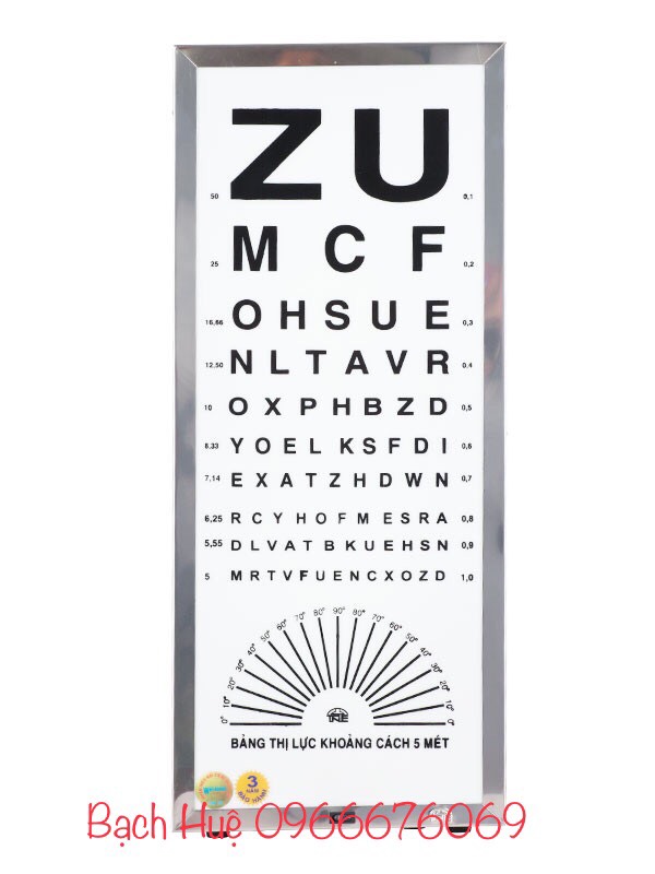 Đèn đo thị lực chữ ZU