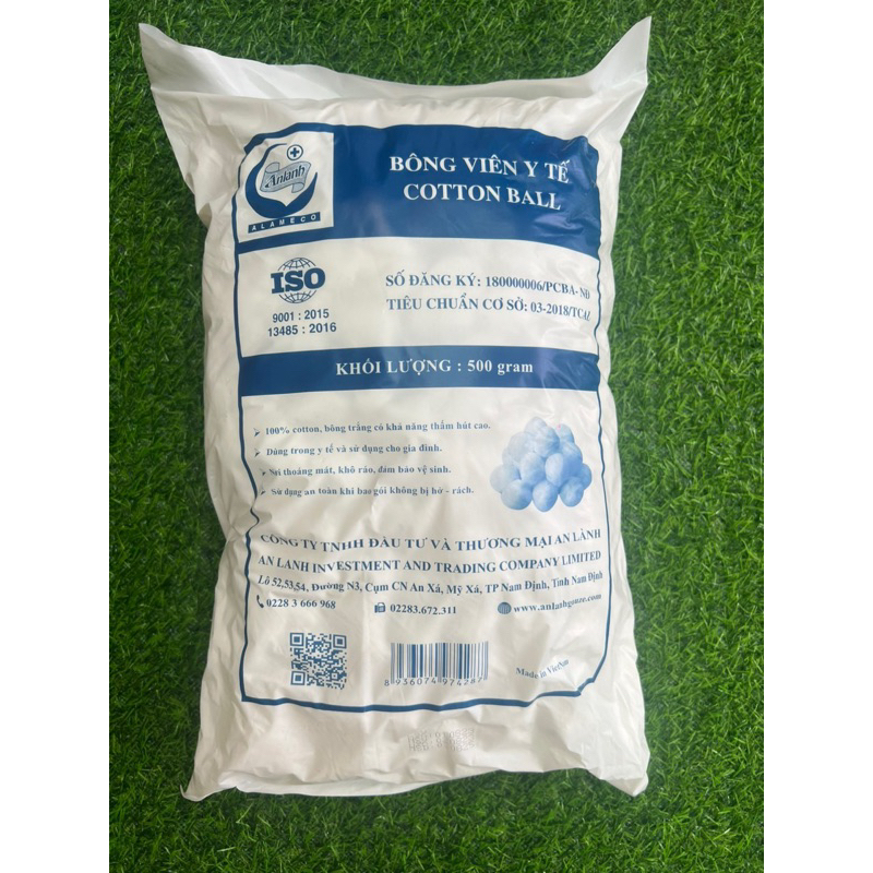 Bông gòn viên gói 500gr  An Lành