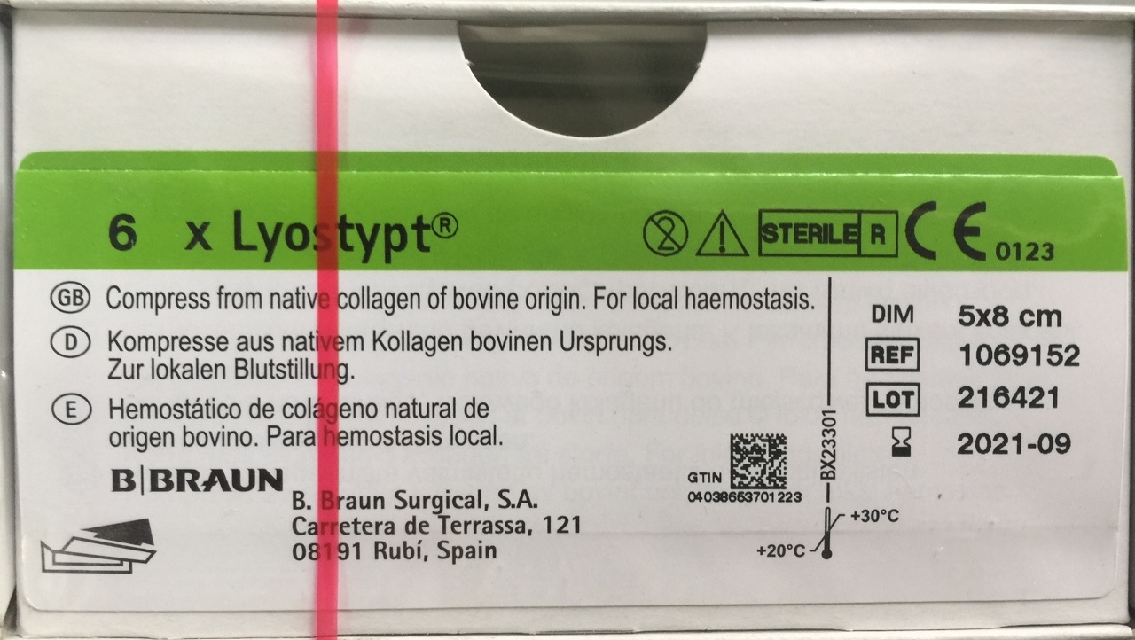 Bông cầm máu Lyostypt Braun 5x8cm -1069152 