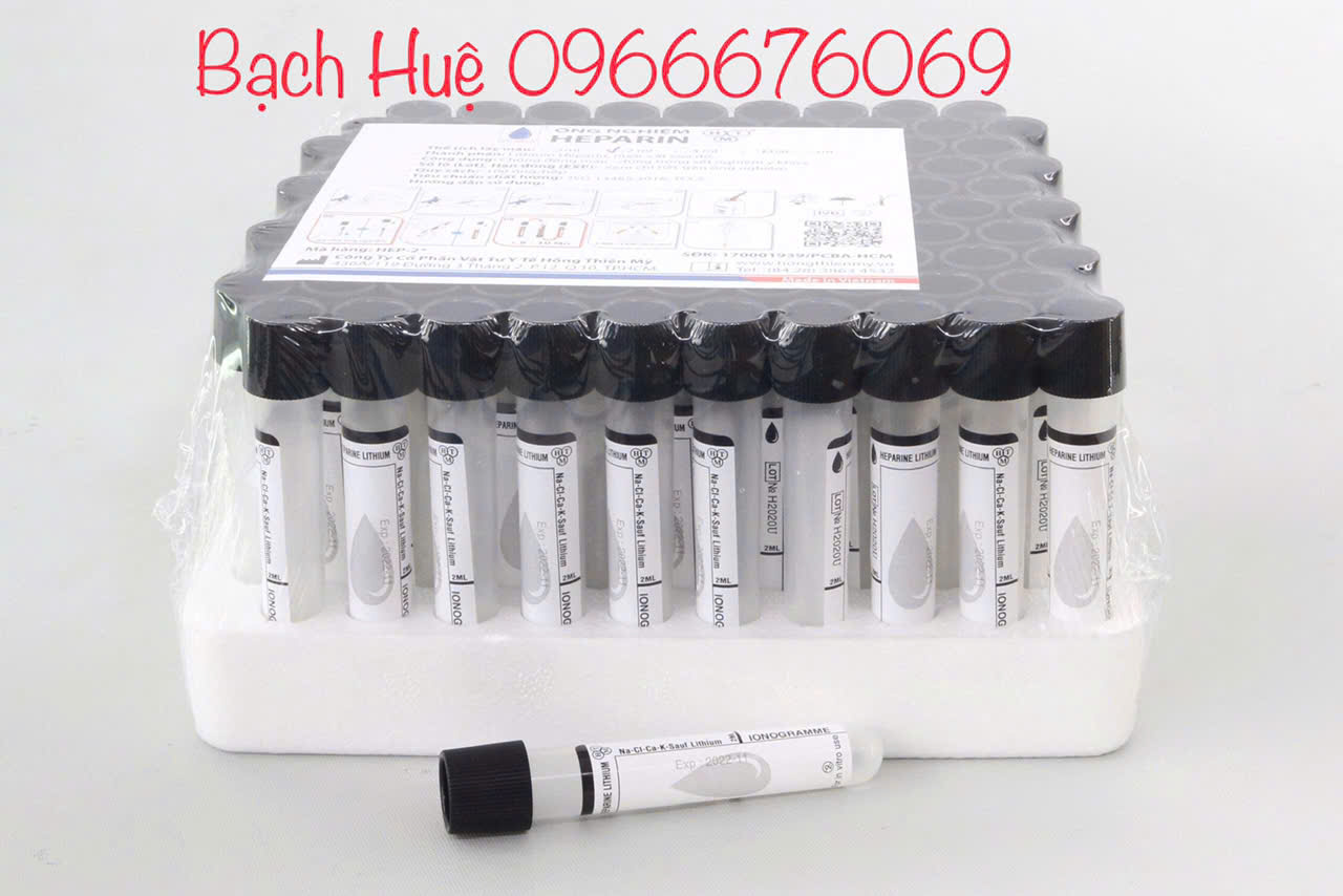 Ống nghiệm Heparin (Ống nghiệm đen)