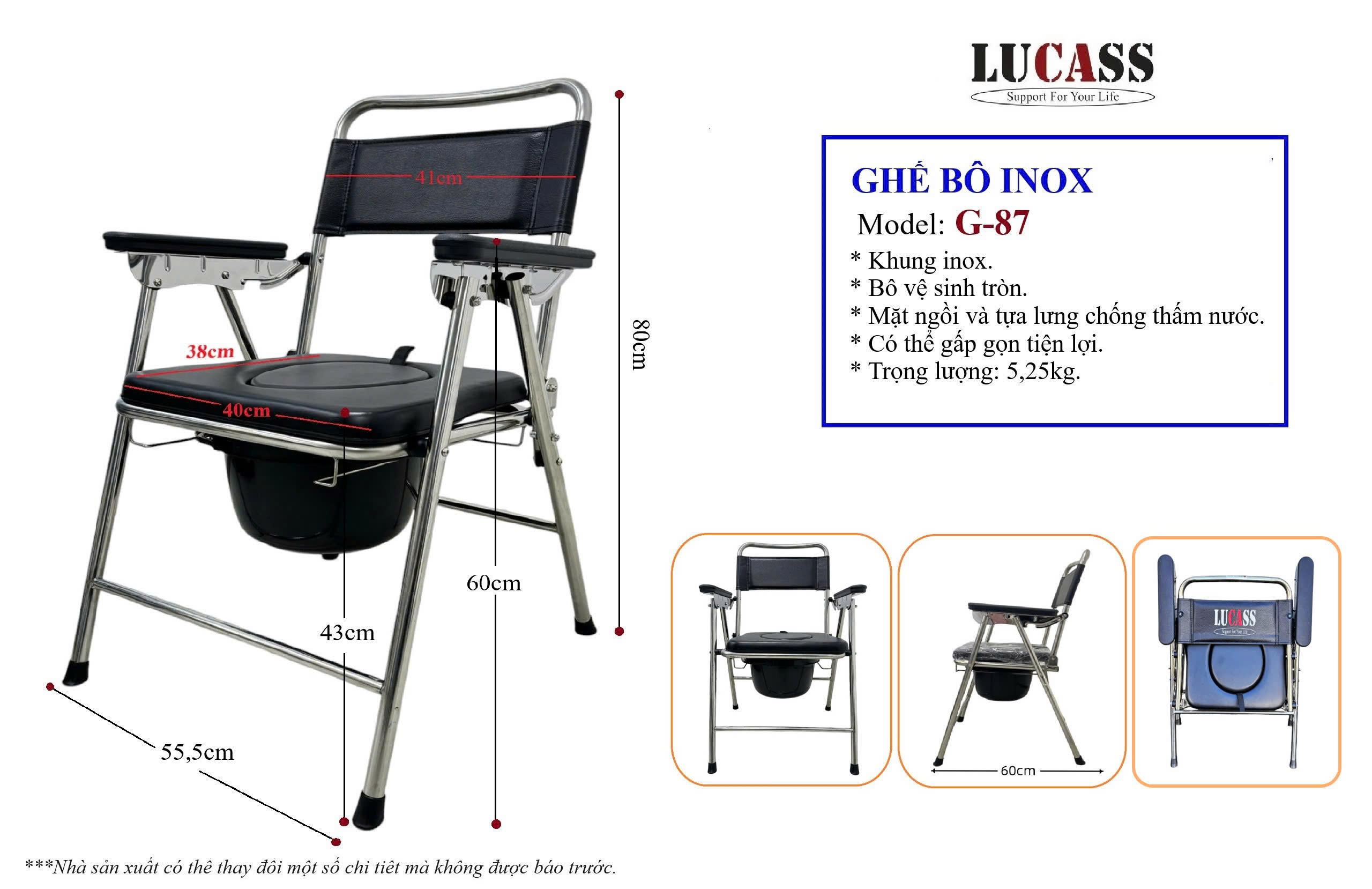 Ghế bô inox G-87